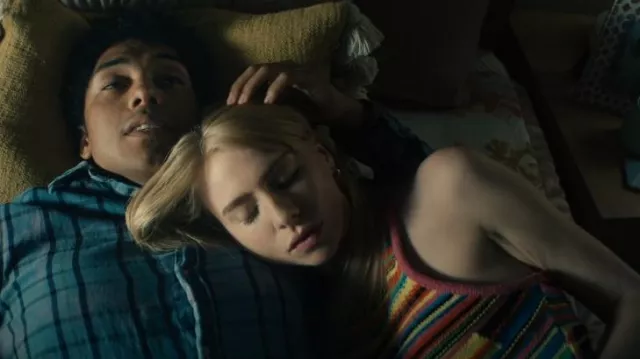 Zara Multicolored Knitted Tank porté par Cate Dunlap (Maddie Phillips) comme on le voit dans Gen V (S01E04)