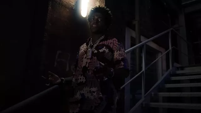 Louis Vuitton Multicolor Lace Face Portrait Polo worn by Kodak Black in  Hope You Know [Official Music Video]