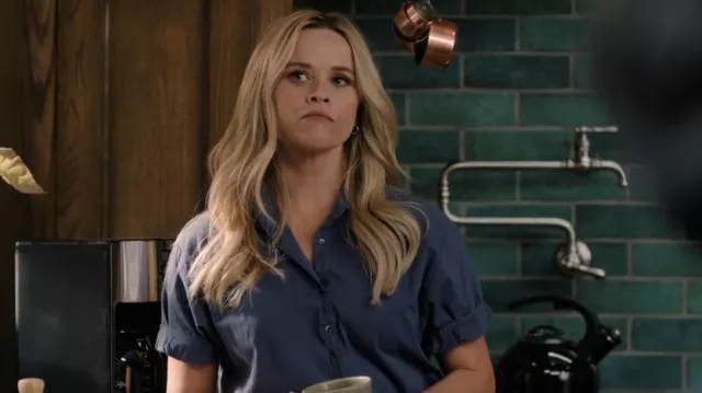 Xirena Chan­ning Shirt worn by Bradley Jackson (Reese Witherspoon) as seen in The Morning Show (S03E06)