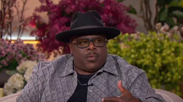 Dior CD Diamond Overshirt in Gray Cotton Jacquard worn by Cedric the Entertainer as seen in The Jennifer Hudson Show on October 6, 2023
