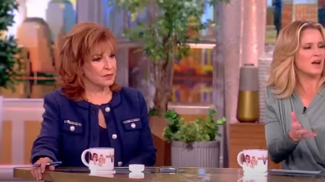 Generation Love Kristen Embellished Tweed Blazer worn by Joy Behar as seen in The View on  October 12, 2023