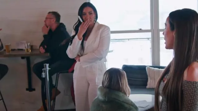 Zara Line Blend Crop Blazer worn by Monica Garcia as seen in The Real Housewives of Salt Lake City (S04E06)