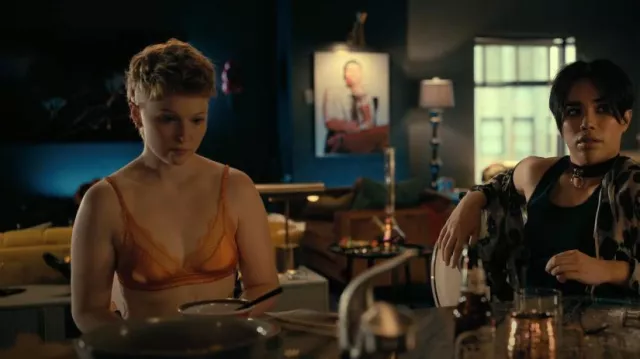 Love Stories Darling Lace Orange Soft-Cup Bra worn by Police Sergeant (Camille Atebe) as seen in The Fall of the House of Usher (S01E02)