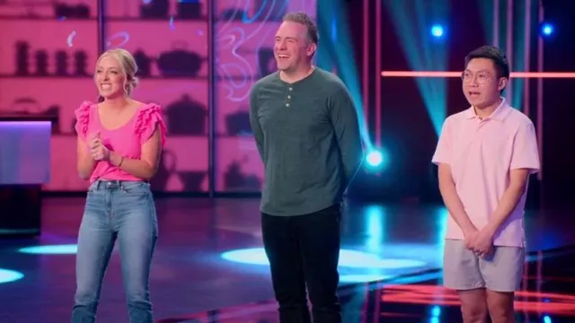 Shein Ruffled Top worn by Kayla Giddings as seen in Is It Cake? (S02E06)