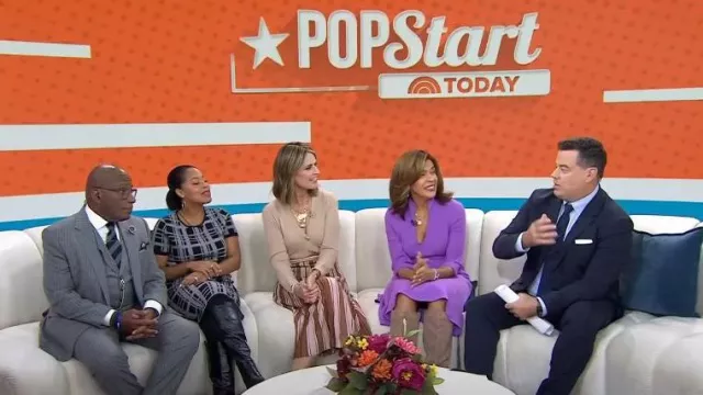 Zimmermann Luminosity Lurex Stripe Skirt worn by Savannah Guthrie as seen in Today on  October 16, 2023
