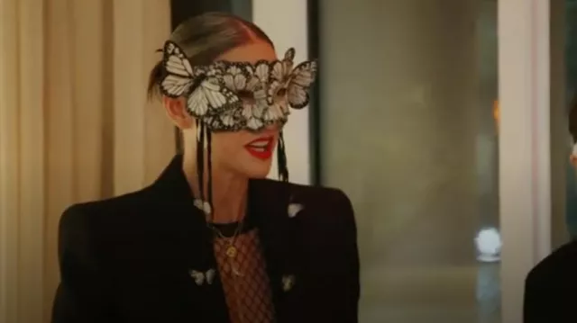 Dora Marra Masquerade Mask- Mardi Gras- Butterfly- Surreal Party worn by Jenna Lyons as seen in The Real Housewives of New York City (S14E14)