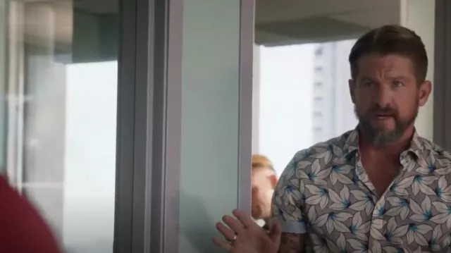 Ted Baker Slim Fit Floral Button Up Cotton Blend Shirt worn by Rick (Zachary Knighton) as seen in Magnum P.I. (S05E13)