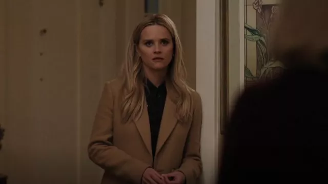 Reiss Harlow Paneled Double-Breasted Coat worn by Bradley Jackson (Reese Witherspoon) as seen in The Morning Show (S03E07)