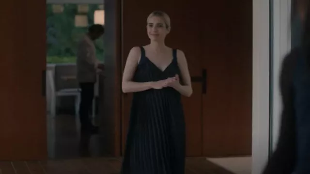 Attersee The Pleated Dress In Organza worn by Madison Montgomery (Emma Roberts) as seen in American Horror Story (S12E05)