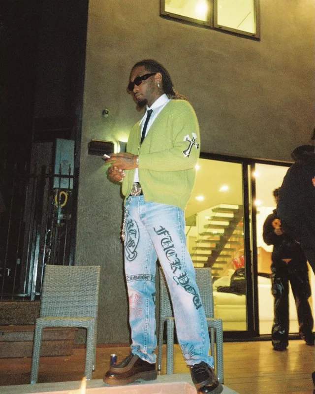Prada Black Sculpted Diapason Shoes worn by Offset on the Instagram account @offsetyrn