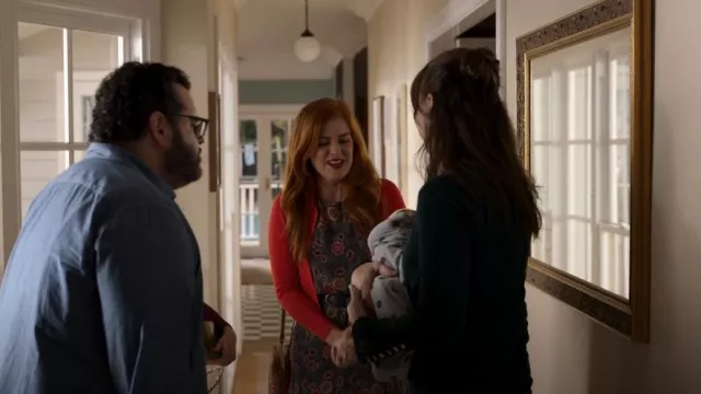 Étoile Isabel Marant Saky Vestido usado por Mary (Isla Fisher) como se ve en Wolf Like Me (S01E05)