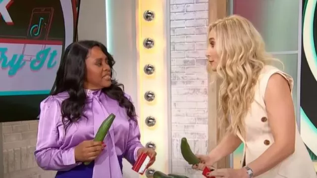 Adeam Button Knee Length Vest worn by Brittney Levine as seen in Sherri on October 19, 2023