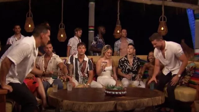 Robe mi-longue Nevaeh Rose portée par Rachel Recchia comme on le voit dans Bachelor in Paradise (S09E04)