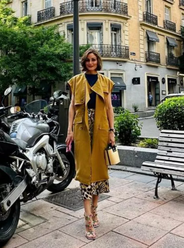 Scalpers Company Animal Print Midi Skirt worn by Olivia Palermo in Madrid Via Instagram on June 19, 2023