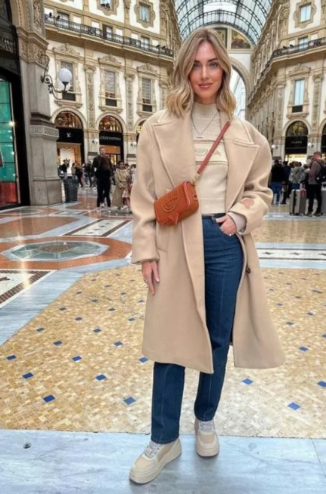 Chiara Ferragni Logomania Lurex Sweater worn by Chiara Ferragni on her Instagram post on October 23, 2023