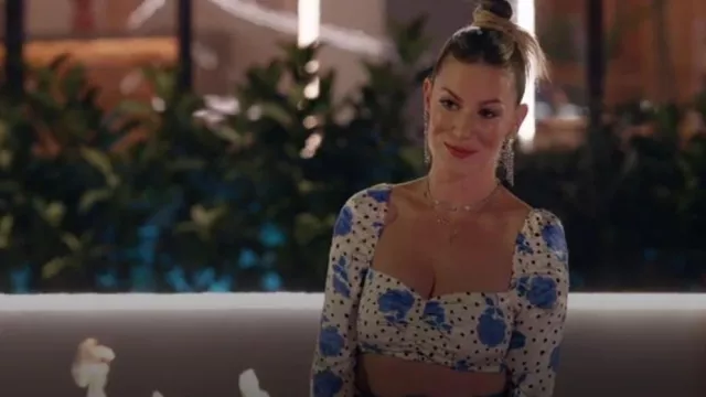 Topshop Polka Dot Crop Top worn by Jessimae Peluso  as seen in Surviving Paradise (S01E01)