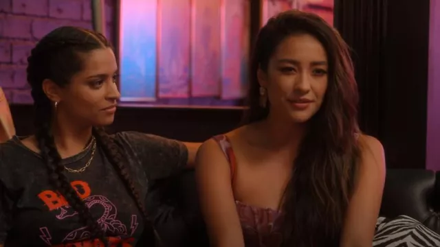 House of CB Ninetta Top worn by Stella Cole (Shay Mitchell) as seen in Dollface (S02E10)