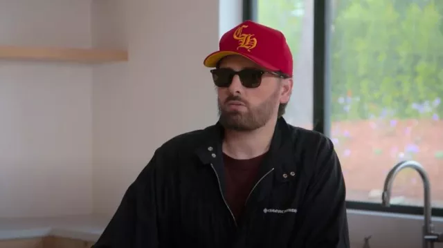Chrome Hearts Snapback Cap Red worn by Scott Disick as seen in The Kardashians (S04E05)