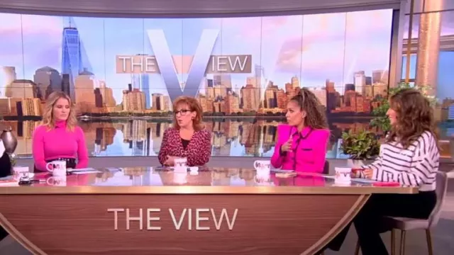 Zadig and Voltaire Mirka Cashmere Leopard Print Cardigan worn by Joy Behar as seen in The View on October 26, 2023