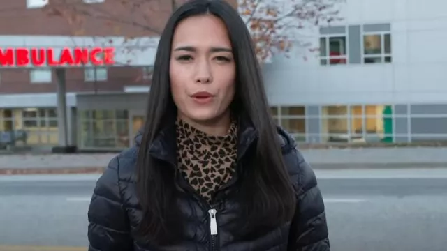 Calvin Klein Down Quilted Hooded Puffer Jacket Coat worn by Emilie Ikeda as seen in Today on  October 27, 2023