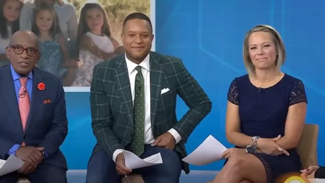 Laundry by Shelli Segal Lace Dress worn by Dylan Dreyer as seen in Today on  October 27, 2023