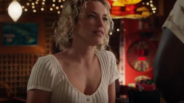 Paige An­thy Top worn by Juliet Higgins (Perdita Weeks) as seen in Magnum P.I. (S05E14)