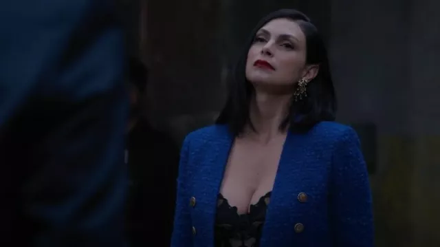 Fleur du Mal Satin Lily Embroidered Bodysuit worn by Elena Federova (Morena  Baccarin) as seen in The Endgame (S01E04)