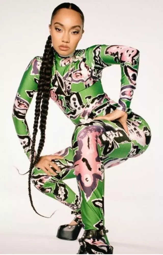 Area Butterfly Printed Bodysuit worn by Leigh-Anne Pinnock at  Dsl Promo Pic on June 6, 2023