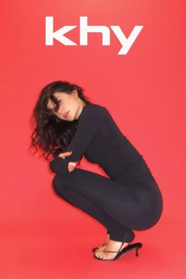 Studio Amelia Wishbone Heel worn by Kylie Jenner Khy on her Instagram post on October 28, 2023