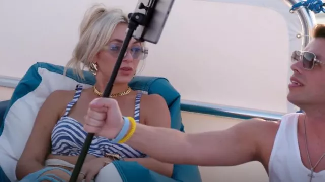 Fendi Oversized Logo Metal Shield Sunglasses worn by Yara Zaya as seen in 90 Day: The Last Resort (S01E11)