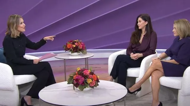 Sezane Brooklyn Jumpsuit worn by Savannah Guthrie as seen in Today on November 1, 2023