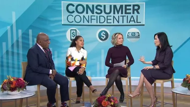 Veste de costume Ted Baker Eben Peplum portée par Vicky Nguyen comme on le voit dans Today le 2 novembre 2023