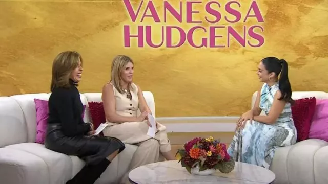 Mango Pinstripe Wide Leg Trousers worn by Jenna Bush Hager as seen in Today  with Hoda & Jenna on  November 2, 2023