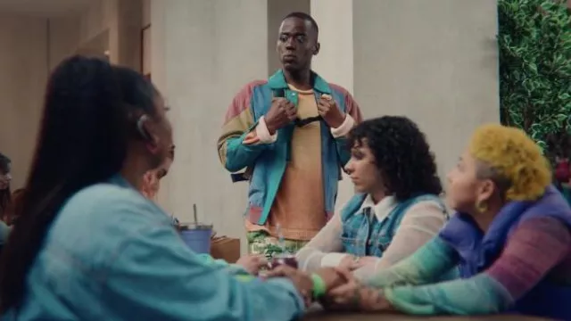 Atlantic Beach Color block jacket worn by Eric Effiong (Ncuti Gatwa) in Sex Education (Season 4 Episode 4)