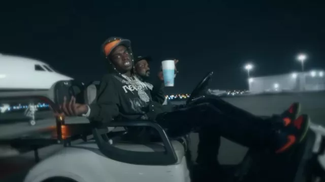 Louis Vuitton Burgundy Flower Patchwork Jeans worn by Kodak Black in Hope  You Know [Official Music Video]