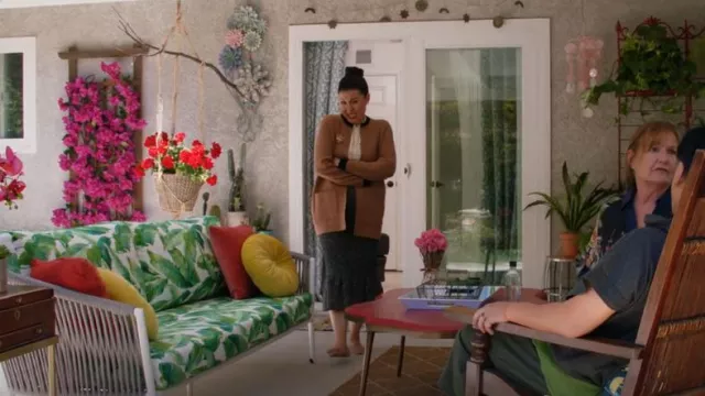 Hobbs Con­nie Coat­i­gan worn by Sherri Kansky (Ruthie Ann Miles) as seen in All Rise (S03E18)