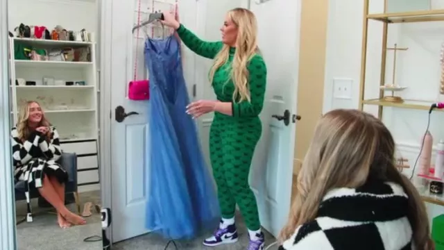 Gucci Adidas Green Leggings worn by Heather Gay as seen in The Real Housewives of Salt Lake City (S04E09)