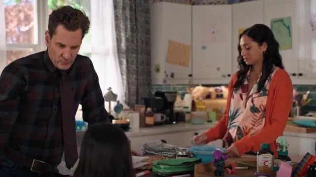 Ricki's Satin Py­ja­ma Shirt worn by Astrid (Meaghan Rath) as seen in Children Ruin Everything (S03E07)