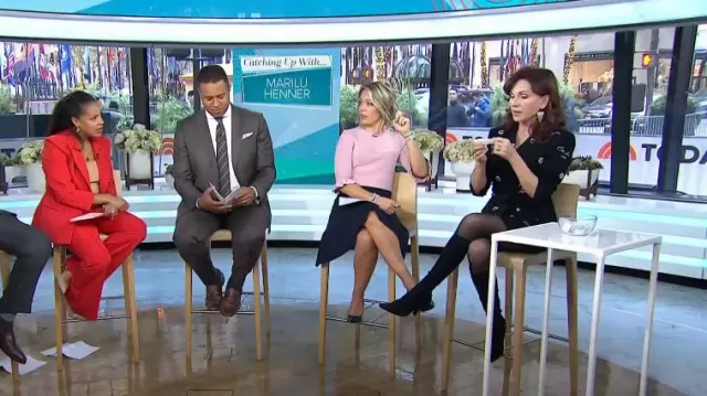 Cinq A Sept Joel Embroidered Blazer Dress worn by Marilu Henner as seen in Today on November 9, 2023