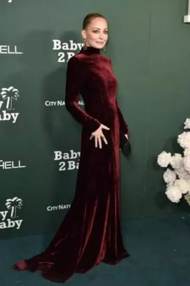 Tyler Ellis Veronica Clutch worn by Nicole Richie at Baby2Baby Gala on November 11, 2023