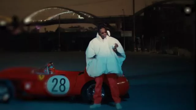 Bottega Veneta Red Intrecciato Leather Pants worn by 2 Chainz in Long Story Short with Lil Wayne (Official Video)