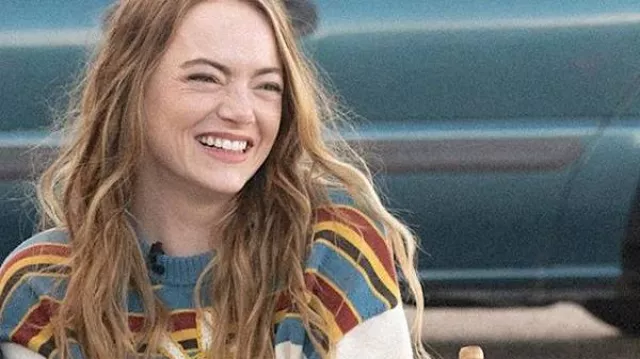 Sun Striped Sweater of Whitney Siegel (Emma Stone) in The Curse (S01)