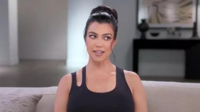 Helmut Lang Slashed Tank Top worn by Kourtney Kardashian as seen in The  Kardashians (S04E08)