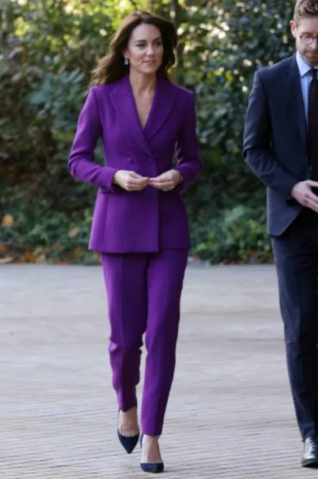 Emilia Wickstead Gus Trousers worn by Catherine, Duchess of Cambridge at Shaping Us Symposium London on November 15, 2023