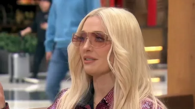 Fendi Dis­co FE 40051U 32A Shield Sun­glass­es worn by Erika Girardi as seen in The Real Housewives of Beverly Hills (S13E04)