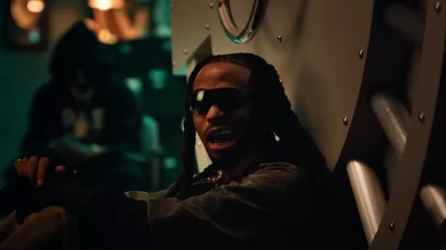 Chimi Black Pace Sport Sunglasses worn by Quavo in Honey Bun (Official Video)