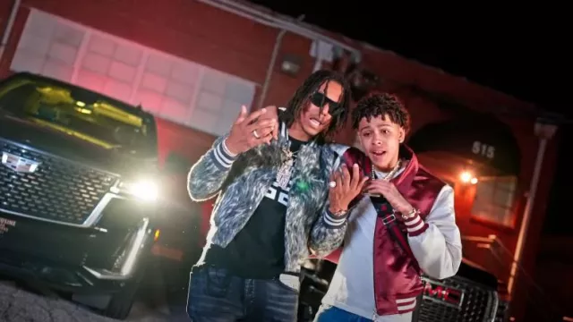 Givenchy Black 4G Stars Distressed Sweater worn by Skilla Baby in Ok Bet Pt. 2 by Luh Tyler [Official Music Video]