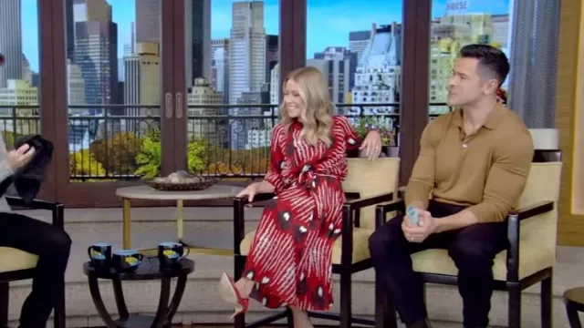 Loro Piana Slim-Fit Wish Virgin Wool Polo Shirt worn by Mark Consuelos as seen in LIVE with Kelly and Mark on November 15, 2023