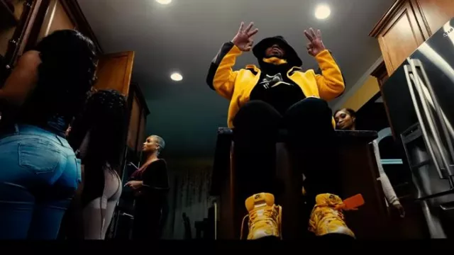 Supreme x The North Face Yellow Fleece 'RTG' Jacket (SS20) worn by 42 Dugg in Bae by 42 Dugg, CMG The Label (Official Music Video)