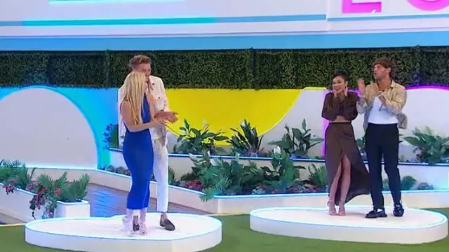 Fashion Nova Love Again Satin Skirt Set worn by Cely Vazquez as seen in Love Island Games (S01E19)